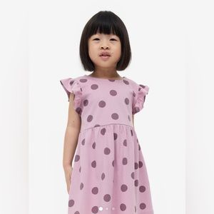 H&M Mauve/dotted Cotton Jersey Dress